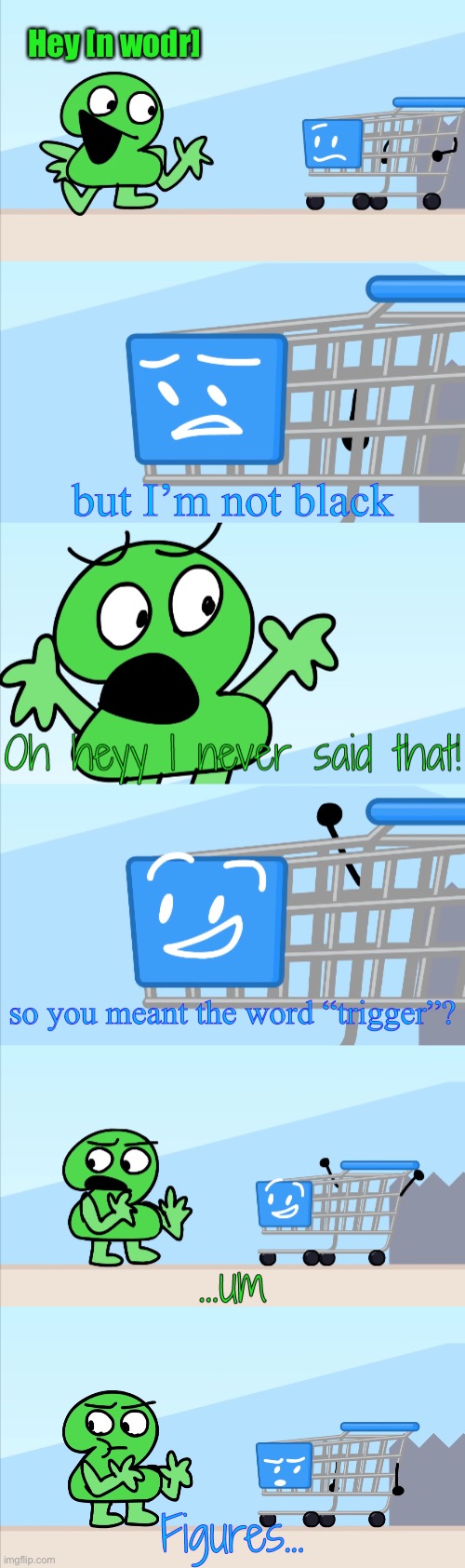 hehehe | Hey [n wodr]; but I’m not black; so you meant the word “trigger”? | image tagged in oh hey i never said that | made w/ Imgflip meme maker