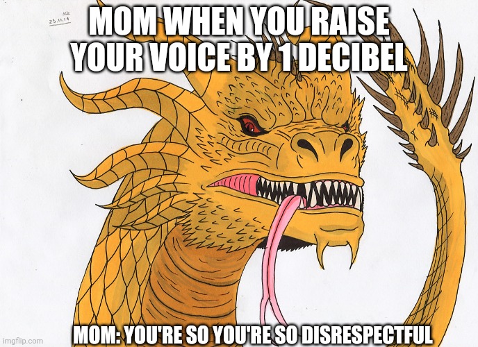 Kevin | MOM WHEN YOU RAISE YOUR VOICE BY 1 DECIBEL; MOM: YOU'RE SO YOU'RE SO DISRESPECTFUL | image tagged in kevin | made w/ Imgflip meme maker