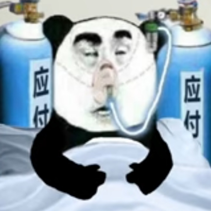 Dying panda Blank Meme Template