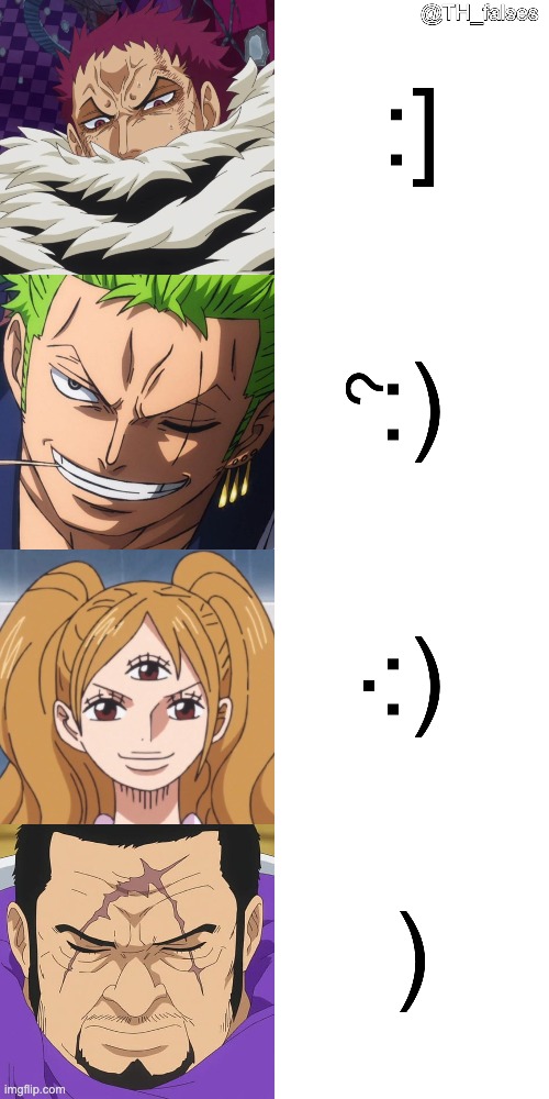 :) | image tagged in memes,one piece | made w/ Imgflip meme maker