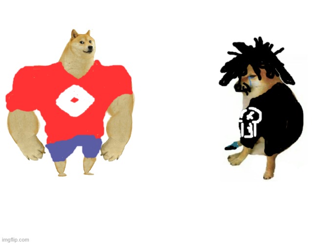 a drawing | image tagged in memes,buff doge vs cheems | made w/ Imgflip meme maker