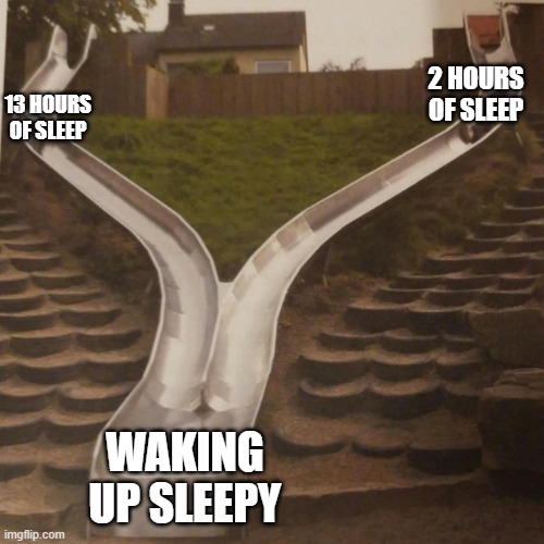 I could probably sleep for years and still wake up sleepy | image tagged in mornings,memes,funny,slide | made w/ Imgflip meme maker