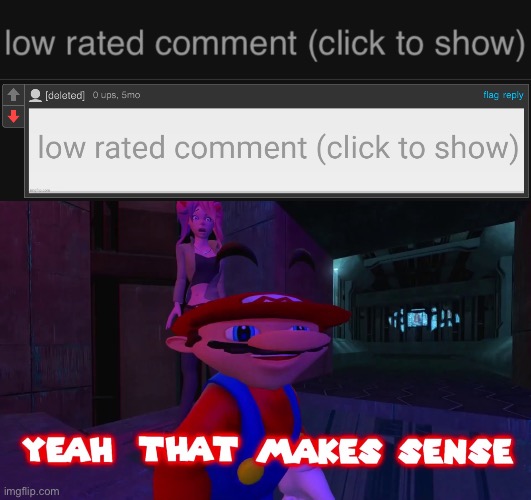 hmmm | image tagged in low rated comment dark mode version,smg4 mario yeah that makes sense,low rated comment,imgflip,memes | made w/ Imgflip meme maker
