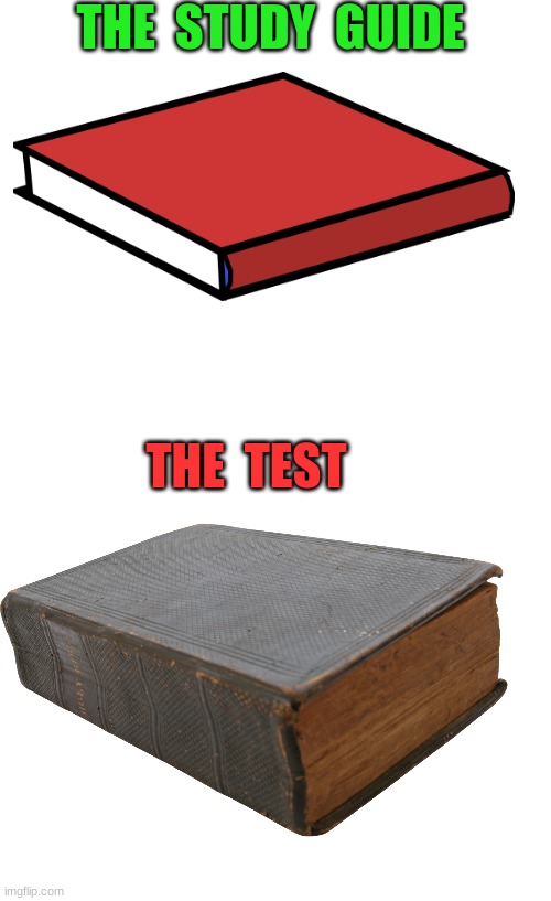 Does anyone else feel my pain | THE  STUDY  GUIDE; THE  TEST | image tagged in school,pain | made w/ Imgflip meme maker