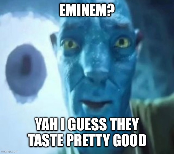 So many colors | EMINEM? YAH I GUESS THEY TASTE PRETTY GOOD | image tagged in avatar guy,meme,fun,funny,memes | made w/ Imgflip meme maker