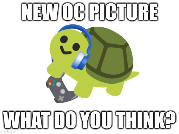 new oc. tell me what you think in the comments | NEW OC PICTURE; WHAT DO YOU THINK? | image tagged in turtle,original character | made w/ Imgflip meme maker
