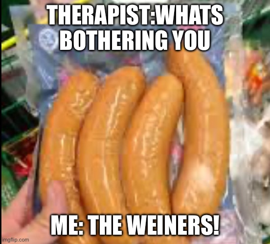 Help | THERAPIST:WHATS BOTHERING YOU; ME: THE WEINERS! | image tagged in god | made w/ Imgflip meme maker