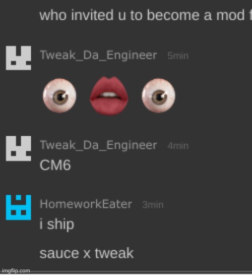 new ship: tweak (or fennek) x sauce | made w/ Imgflip meme maker