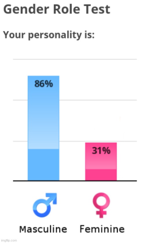 I got worried for a bit lol, but I like having a bit of both! (everyone says I'm more feminine than this lmao) | made w/ Imgflip meme maker