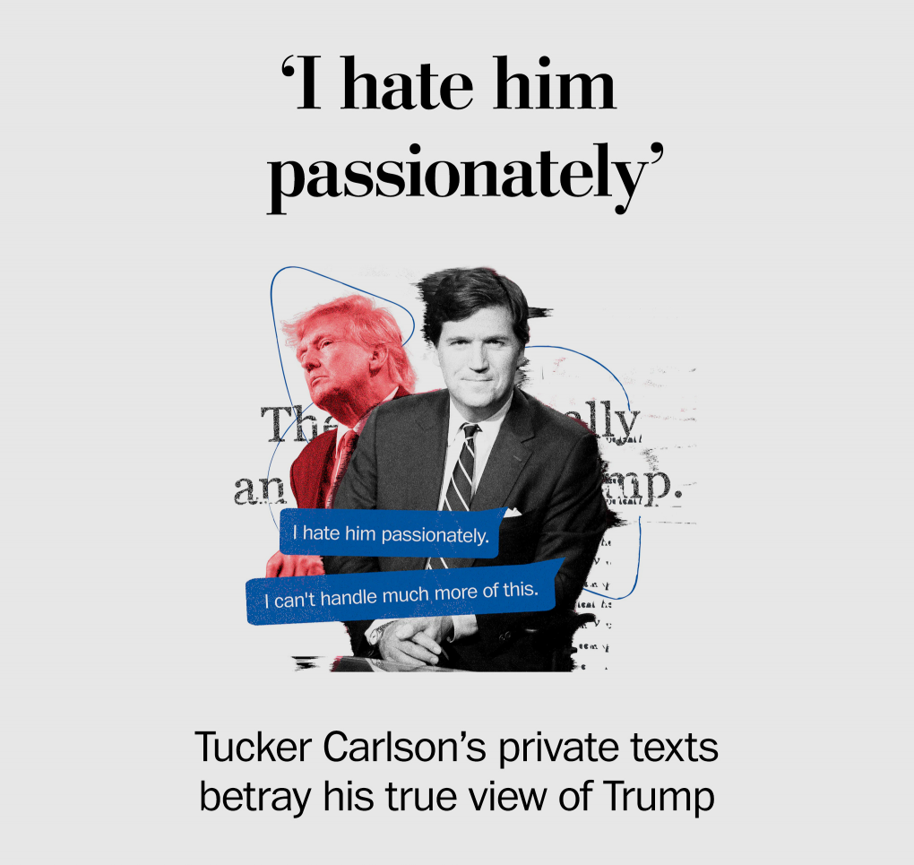 High Quality Tucker Carlson I hate Donald Trump passionately Blank Meme Template