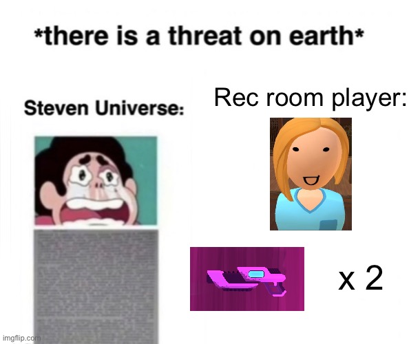 Hello chat | Rec room player:; x 2 | image tagged in there is a threat on earth | made w/ Imgflip meme maker