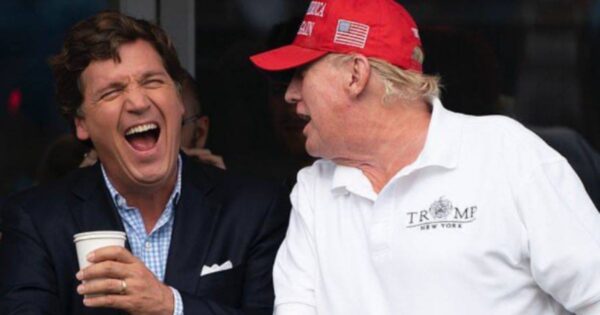 High Quality Tucker Carlson and his good friend, Donald Trump, both fired. Blank Meme Template