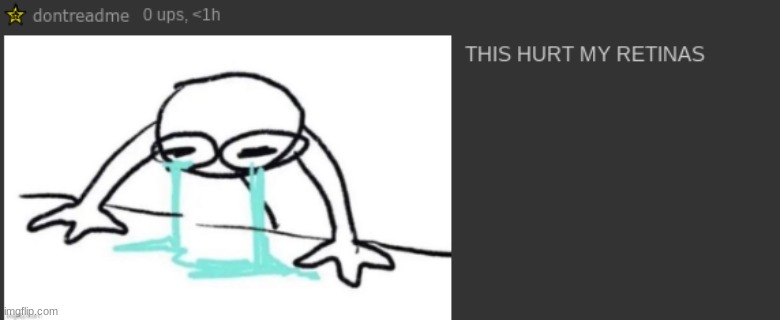this hurt my retinas | image tagged in this hurt my retinas | made w/ Imgflip meme maker