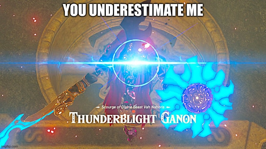 Thunderblight Ganon | YOU UNDERESTIMATE ME | image tagged in thunderblight ganon | made w/ Imgflip meme maker