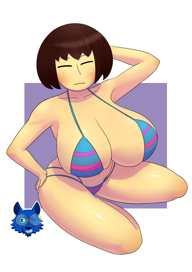 High Quality Busty Frisk Blank Meme Template