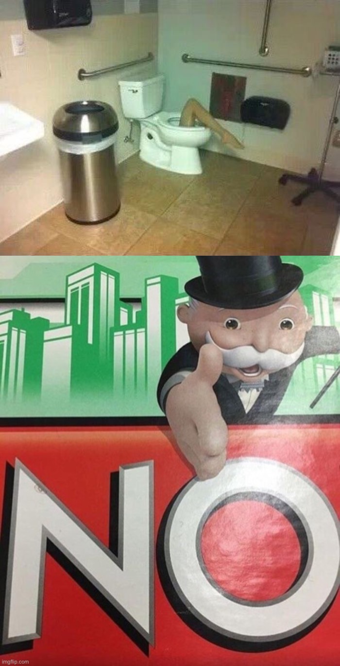 How will I use the toilet? | image tagged in monopoly no,memes,funny,cursed image | made w/ Imgflip meme maker