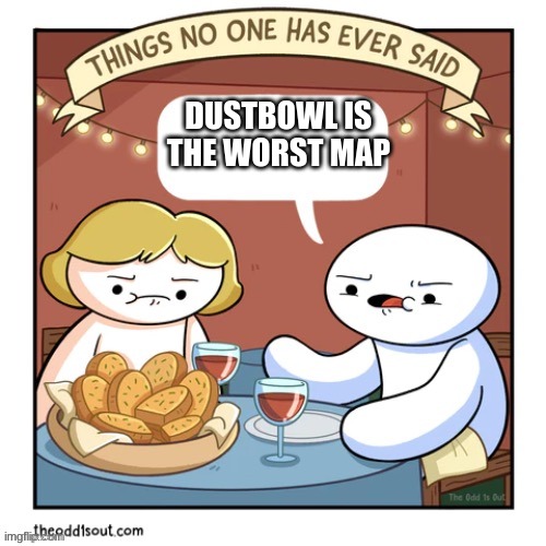 things no one has ever said | DUSTBOWL IS THE WORST MAP | image tagged in things no one has ever said,its begging to look like dustbowl,tf2 | made w/ Imgflip meme maker