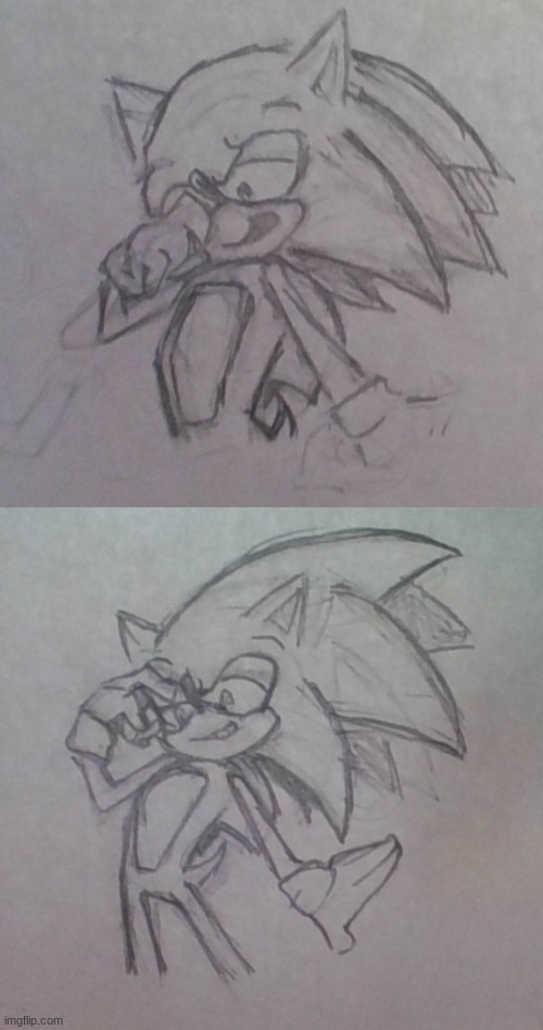 i drew more sonic (these were original poses) | made w/ Imgflip meme maker