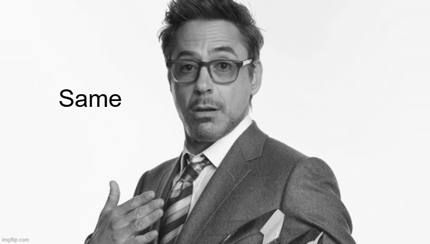Robert Downey Jr's Comments | Same | image tagged in robert downey jr's comments | made w/ Imgflip meme maker