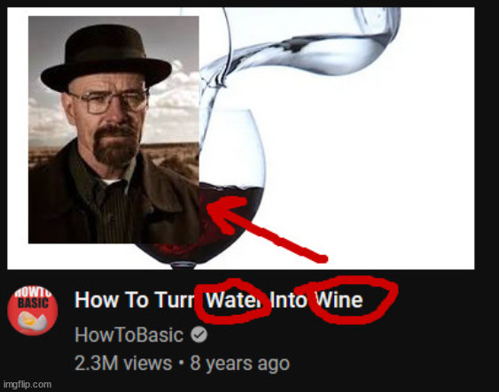 water wine (walter white) | made w/ Imgflip meme maker