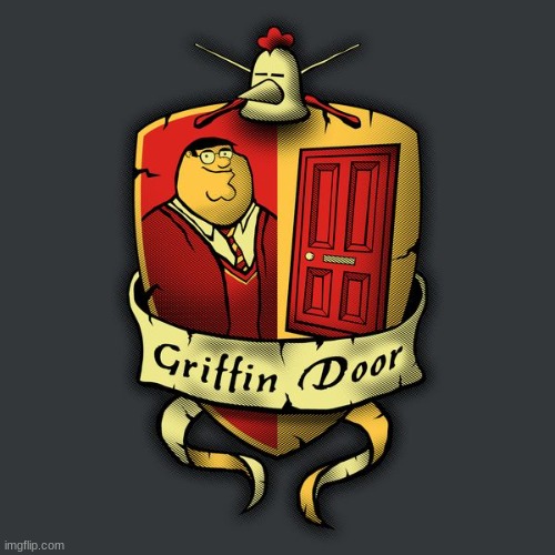 Griffindoor | image tagged in peter griffin,door,harry potter | made w/ Imgflip meme maker