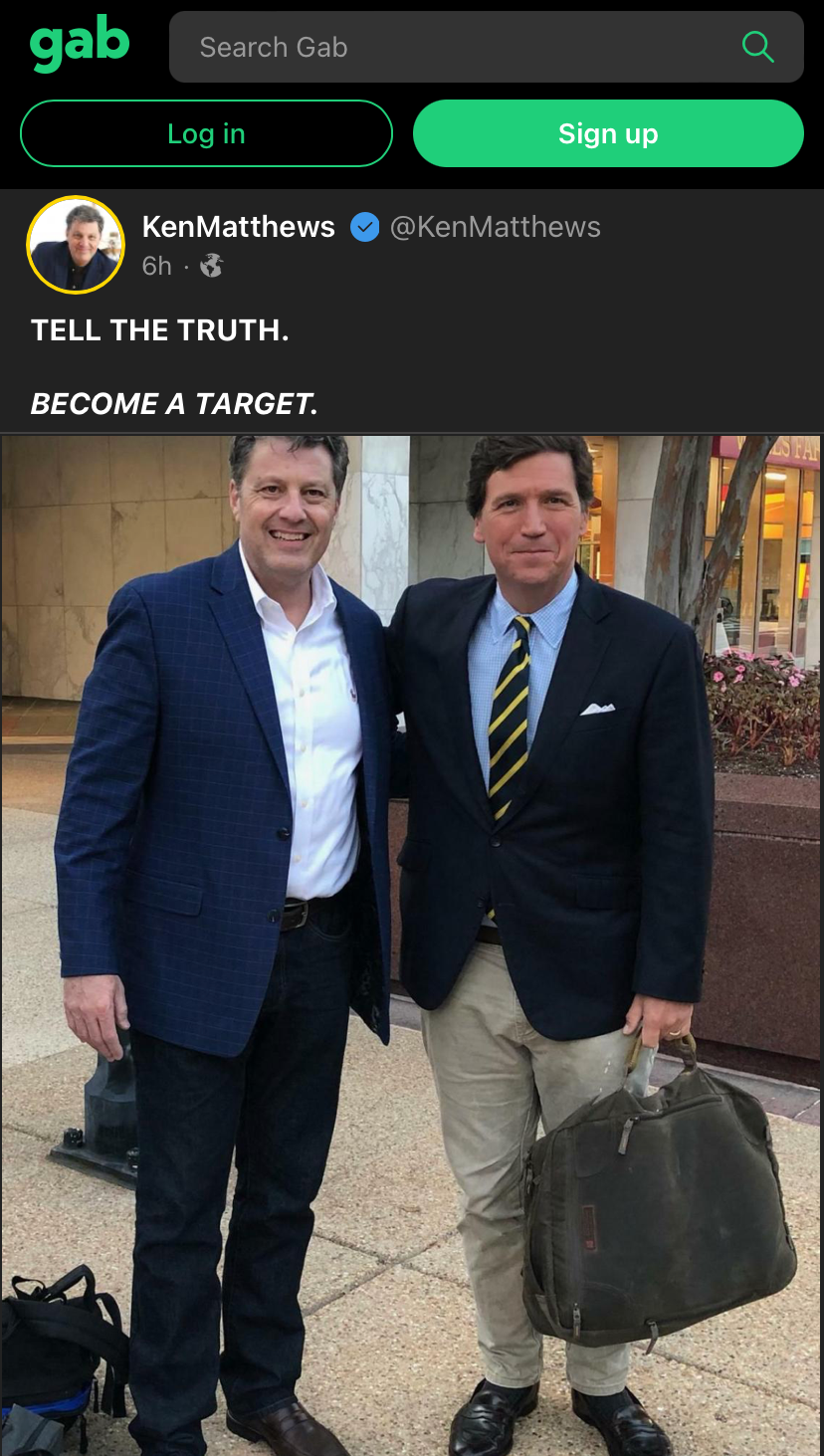 Tucker Carlson Gab hot takes Blank Meme Template