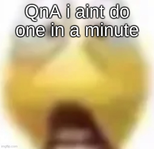 Shocked | QnA i aint do one in a minute | image tagged in shocked | made w/ Imgflip meme maker