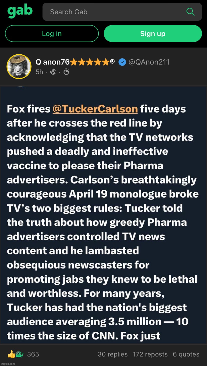 Tucker Carlson Gab hot takes | image tagged in tucker carlson gab hot takes | made w/ Imgflip meme maker