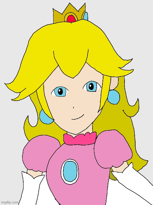 Drawing Princess Peach using my Drawing Tablet | made w/ Imgflip meme maker