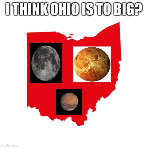Ohio meme | I THINK OHIO IS TO BIG? | image tagged in ohio meme | made w/ Imgflip meme maker