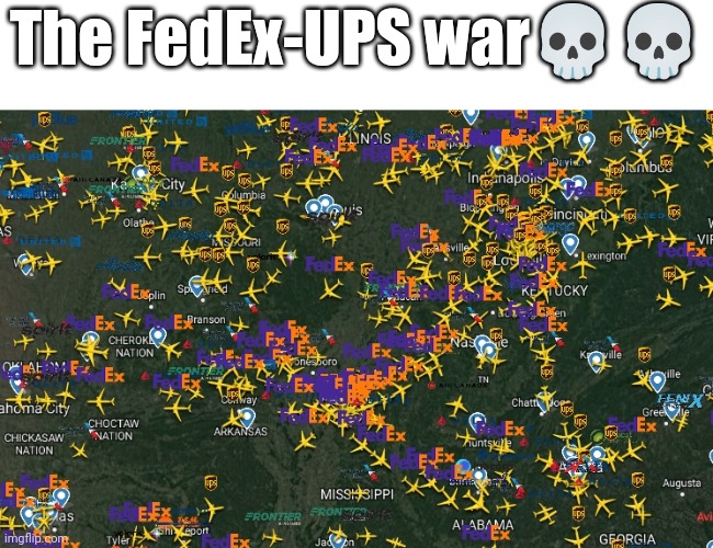 The FedEx-UPS war💀💀 | made w/ Imgflip meme maker