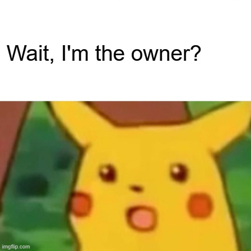 I forgot that I even created the stream, lol! | Wait, I'm the owner? | image tagged in memes,surprised pikachu | made w/ Imgflip meme maker