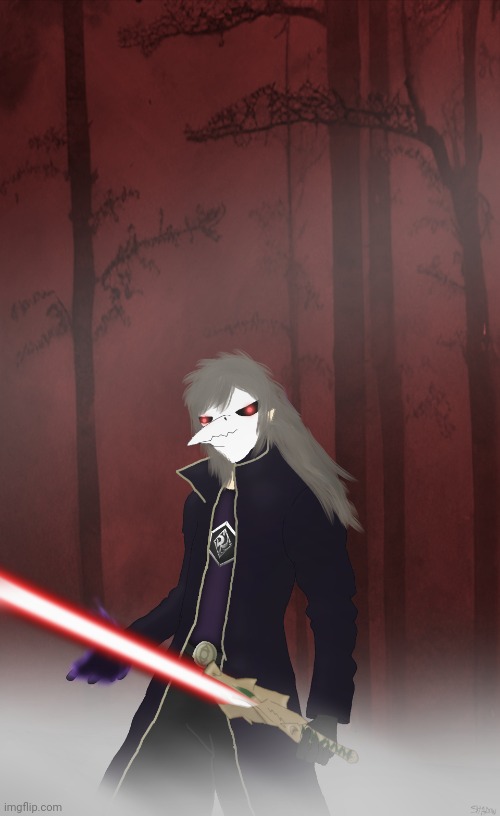 Drew my YouTube channel mascot as a Light Sith (A Sith who uses the dark side of the force for good) | image tagged in ngl they look like a sith lord,stop reading the tags,bro stop it,i mean it,stop reading them already | made w/ Imgflip meme maker