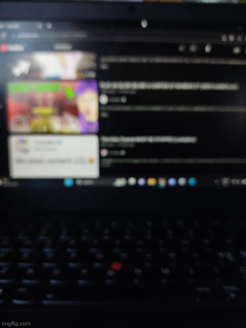 Lankybox when garten of pisspiss (sorry for the blurry image) | made w/ Imgflip meme maker