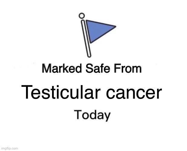 testicular distortion | Testicular cancer | image tagged in memes,marked safe from | made w/ Imgflip meme maker