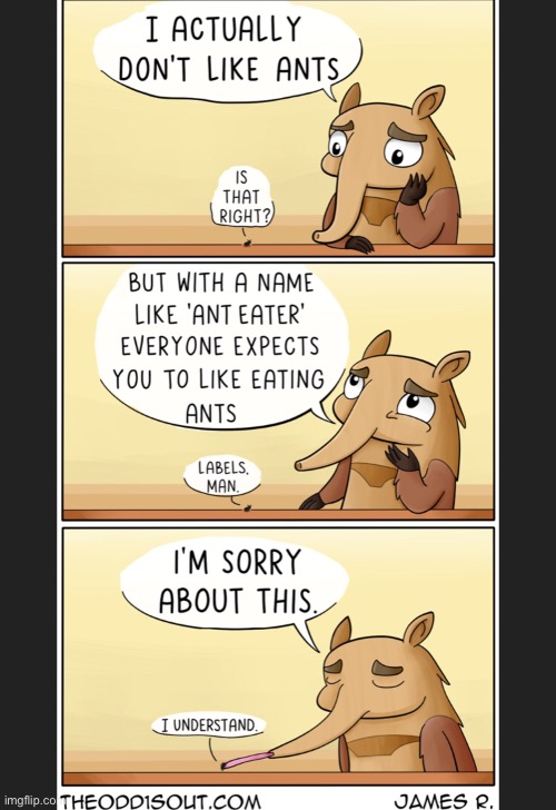 838 | image tagged in comics,comics/cartoons,theodd1sout,ants,fight me anteater,sad | made w/ Imgflip meme maker