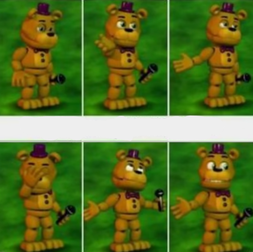 Adventure Fredbear Explaining Blank Meme Template