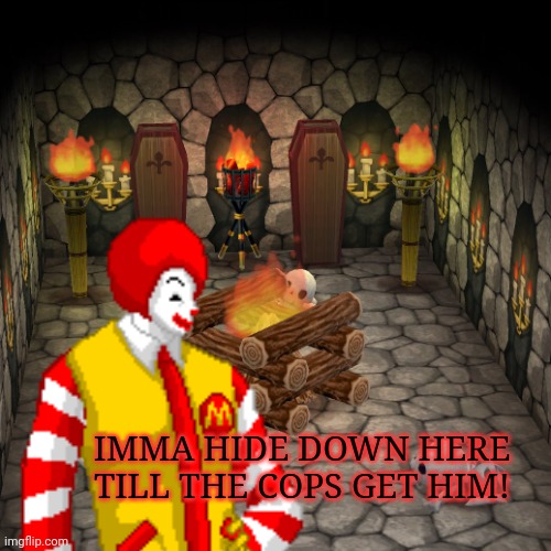 IMMA HIDE DOWN HERE TILL THE COPS GET HIM! | made w/ Imgflip meme maker