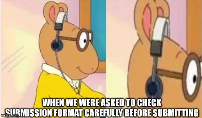 CS230/232 rants | WHEN WE WERE ASKED TO CHECK SUBMISSION FORMAT CAREFULLY BEFORE SUBMITTING | image tagged in architecture | made w/ Imgflip meme maker