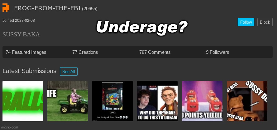 Underage? | made w/ Imgflip meme maker