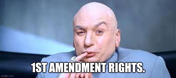 Dr Evil One Million | 1ST AMENDMENT RIGHTS. | image tagged in dr evil one million | made w/ Imgflip meme maker