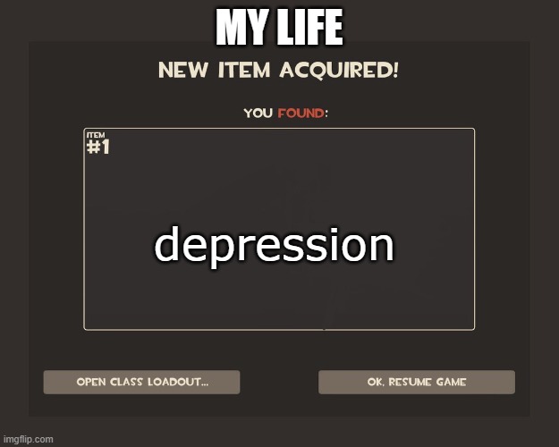 You got tf2 shit | MY LIFE; depression | image tagged in you got tf2 shit | made w/ Imgflip meme maker