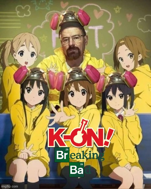Best Collab!! | image tagged in anime,crossover,breaking bad,walter white | made w/ Imgflip meme maker