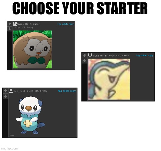 CHOOSE YOUR STARTER | made w/ Imgflip meme maker