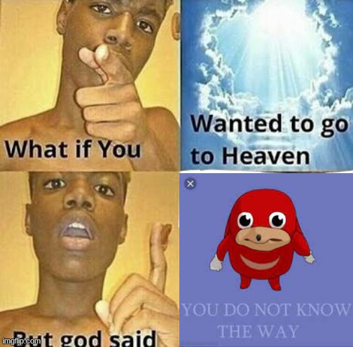 What if you wanted to go to Heaven | image tagged in what if you wanted to go to heaven | made w/ Imgflip meme maker