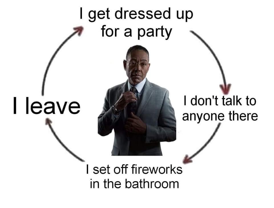 I get dressed up for a party Blank Meme Template