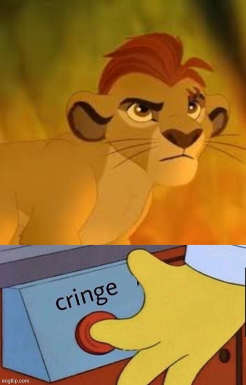 image tagged in kion crybaby,simpsons cringe | made w/ Imgflip meme maker