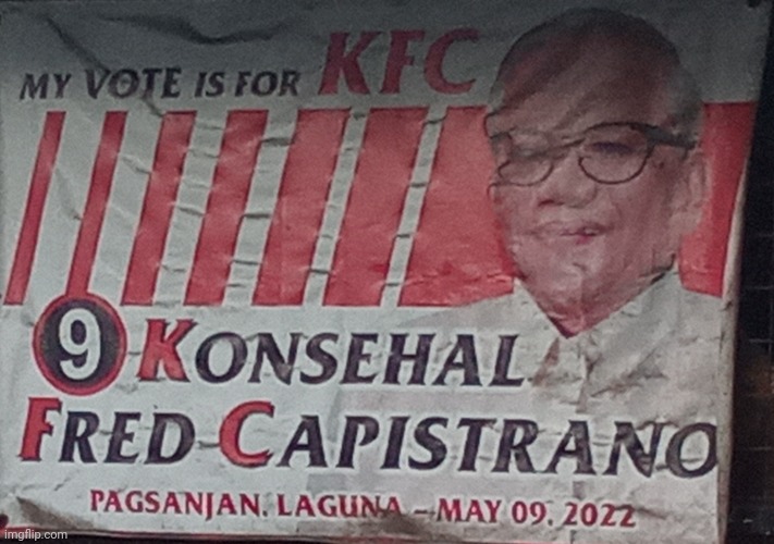 stohsneercsy pt. sd 5 : KFC FOR MAYOR 2027 | made w/ Imgflip meme maker