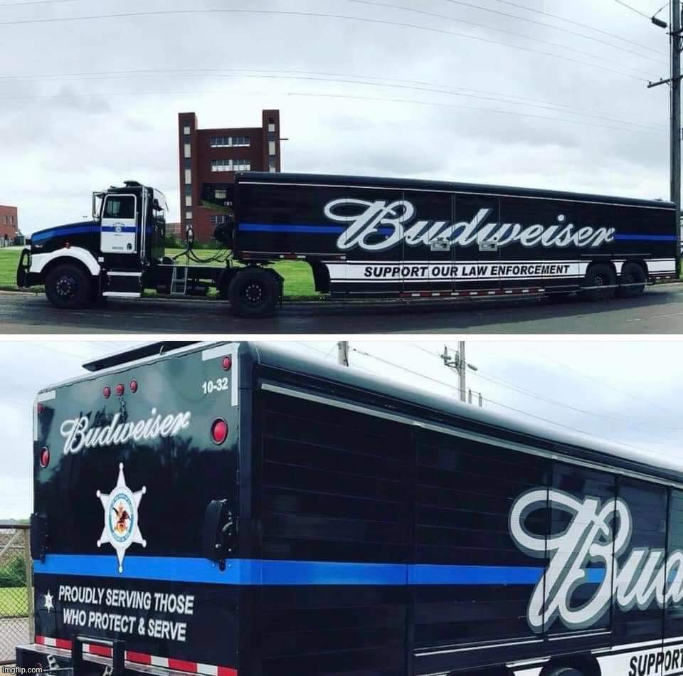 Budweiser Back the Blue | image tagged in budweiser back the blue | made w/ Imgflip meme maker