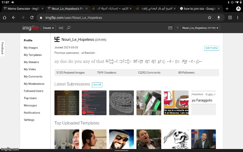stohsneercsy pt. sd ١٣ : very normal browser reveal | made w/ Imgflip meme maker